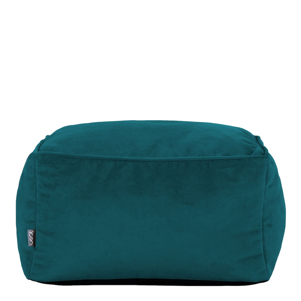 image 1 of Amara Velvet Bean Bag Pouffe Teal Green | Green | Teal Green | 1
