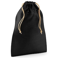 Westford Mill Jute Stuff Bag - Black/Natural - M Black