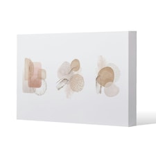 Beige watercolour Illustration and gold elements (Canvas Print) 77 x 51 x 4cm