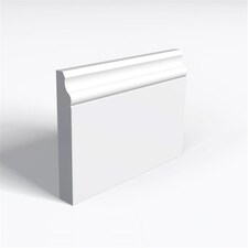 Pack of 10 (Total 10 Units) - Moisture Resistant MDF Primed Ogee 29 Skirting Board & Rebate - 18mm (T) x 94mm (H) x 3050mm (L)