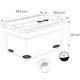 image 5 of Keeeper Crystal Box 52 Litre with Lid and Caster Wheels - Transparent