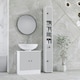 image 2 of kleankin Slim Bathroom Cabinet, Toilet Roll Storage w/ Shelves, Light Grey | Grey | White | 180H x 20W x 20D cm