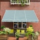 image 2 of Outsunny Garden Sun Shade Canopy Retractable Awning, 3 x 2.5m, Green and White 