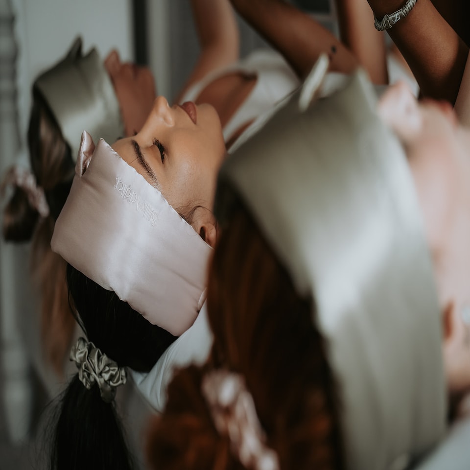 image 1 of Silk Addict 100% Mulberry Silk Sleep Mask – Pale Pink | Pink | 1