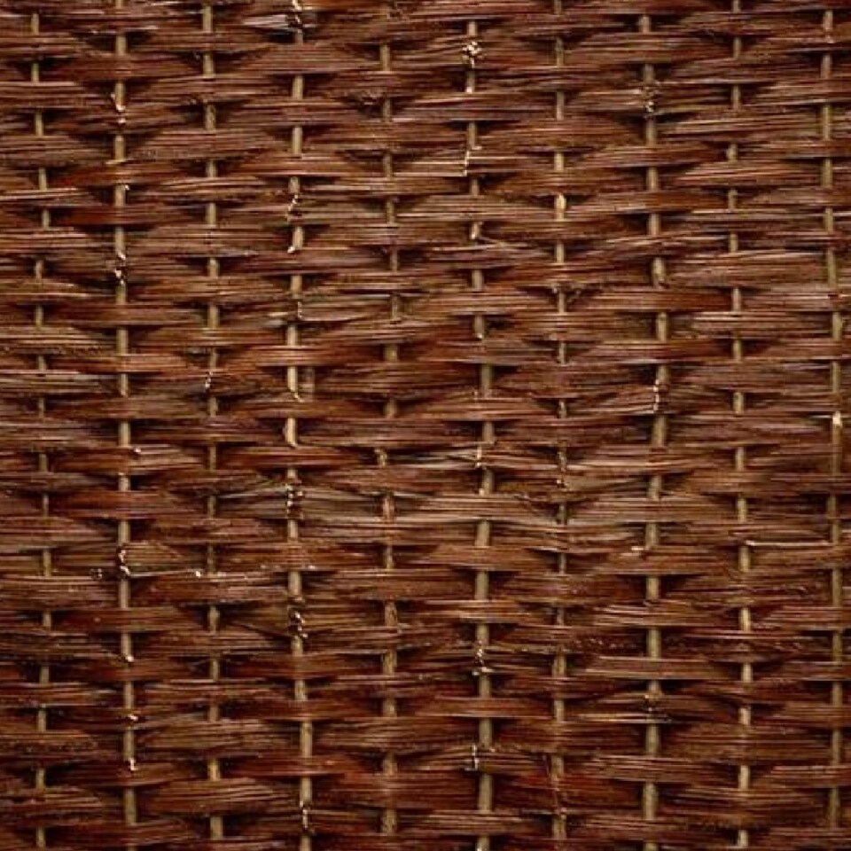image 1 of Willow Hurdle Fence Panel Bunch Weave Coppiced Handwoven Fencing 6ft x 6ft | Brown | Brown