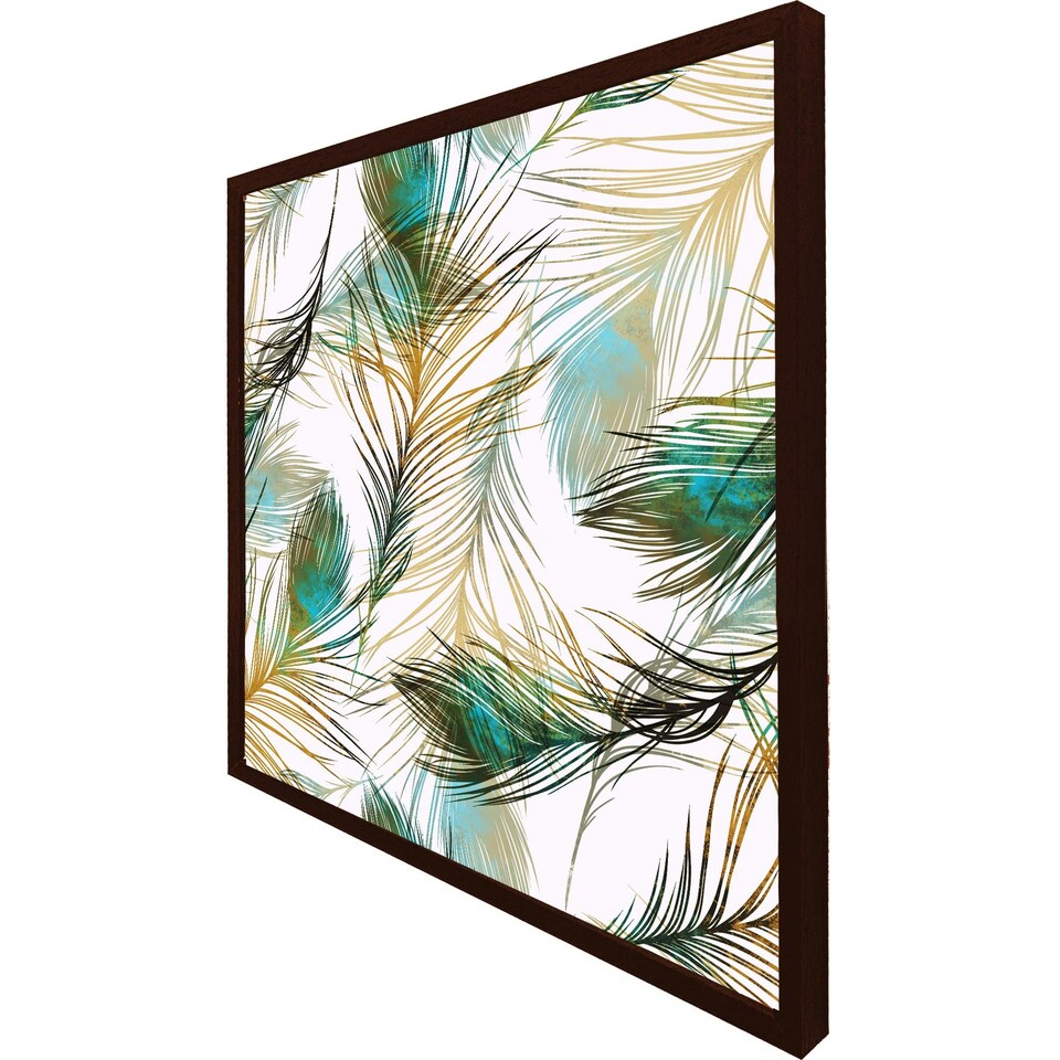 image 1 of Imprints peacock feathers (Picutre Frame) Black | XS