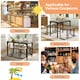 image 5 of COSTWAY 4-Piece Dining Table Set W/ Bench & 2 Stools Grey