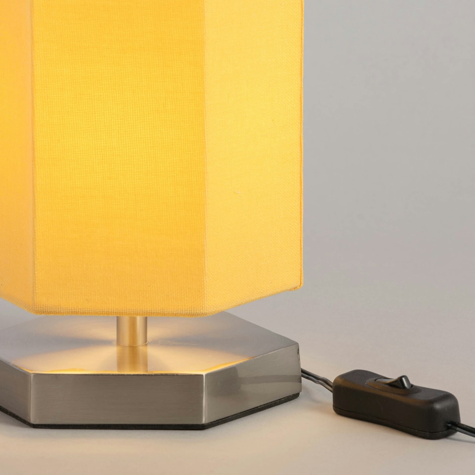 image 1 of BHS Glow Kid's LED Hexagon Table Lamp, Ochre Yellow | Ochre