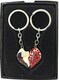 image 1 of Romantic Heart Pendant 2 Keychain for Couples
