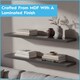 image 3 of Harbour Housewares 60cm Floating Wall Shelf - Photo Gallery Bookshelf Wall Shelves for Storage & Display | White | White | 2