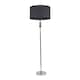 image 1 of ValueLights Marissa Charcoal Grey Shade with Chrome Stacked Ball Floor Lamp | Grey