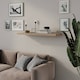 image 2 of Floating Wooden Wall Shelves - 90x23.5cm | Brown | Oak & Set of 3 | 3