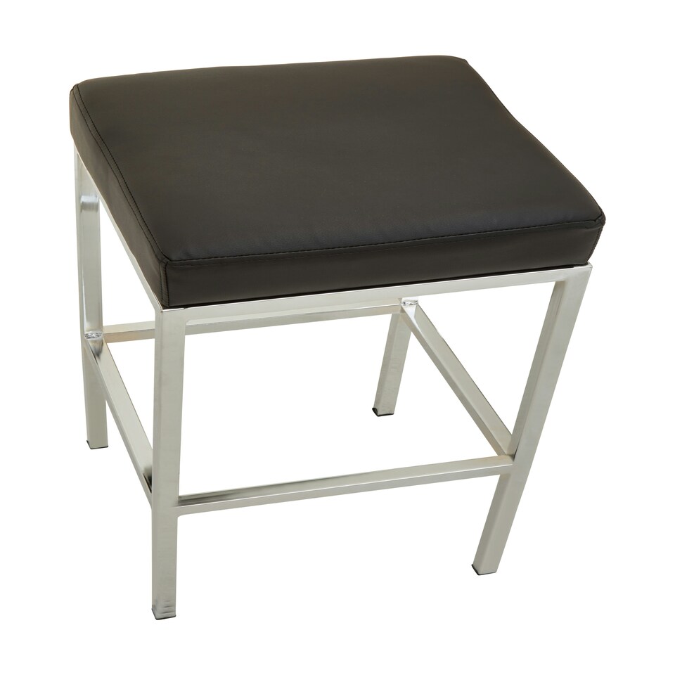 image 1 of Interiors by Premier Baina Black Pu And Chrome Finish Bar Stool