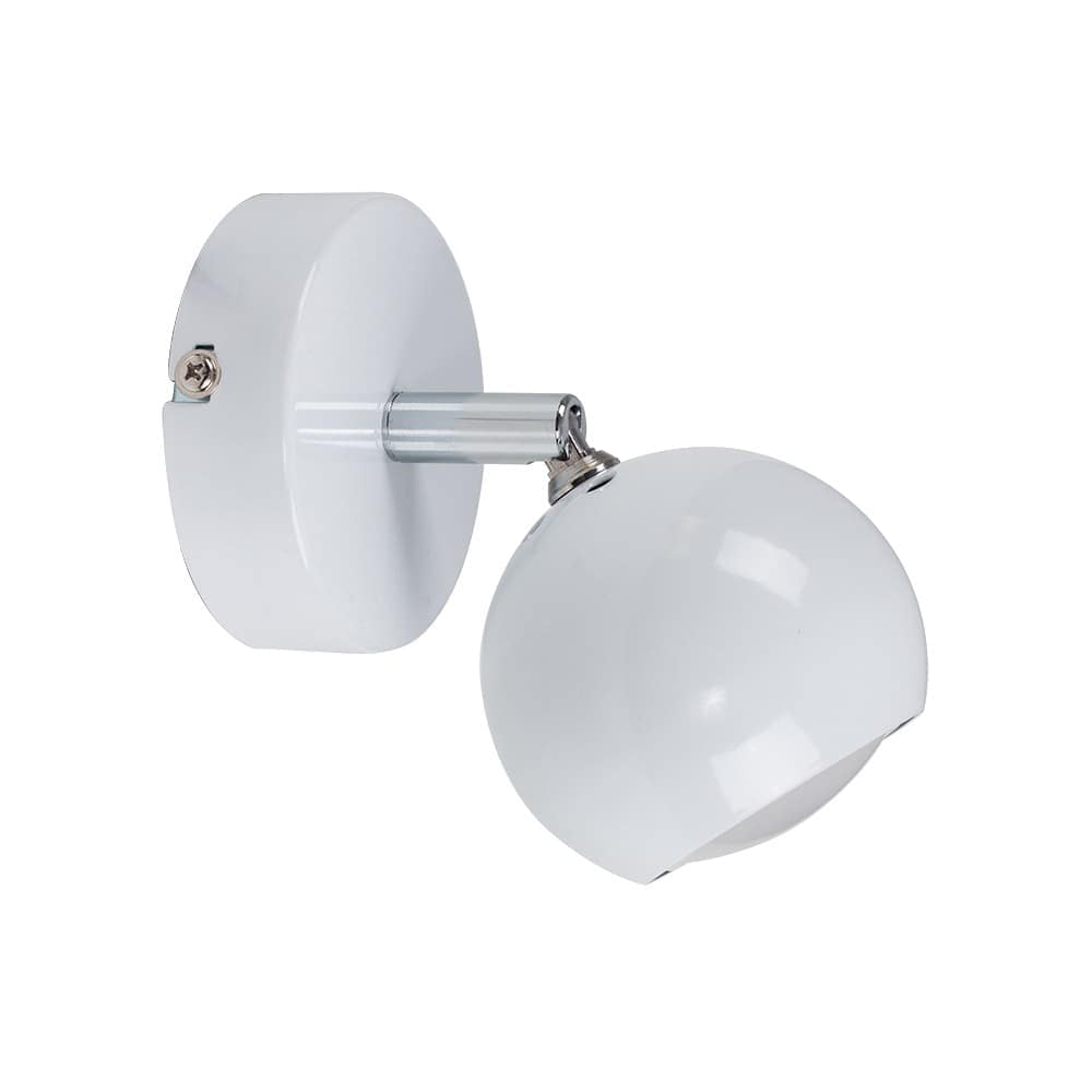 ValueLights Retro Eyeball Spotlight White Indoor Wall Spotlight