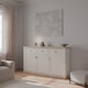image 6 of Pontypool 3 Drawer & 3 Door Sideboard in White and Riva Oak