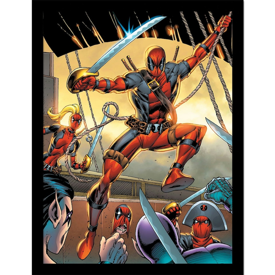 image 1 of Deadpool (Sword) Framed 30x40cm Print