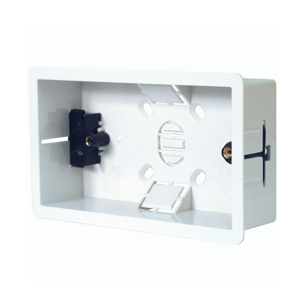 Dencon 2 Gang Dry Lining Box - White - One Size