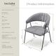 image 6 of Dining Chair Bedano - woven fabric, padded, 150 kg load capacity - Set of 4 Grey