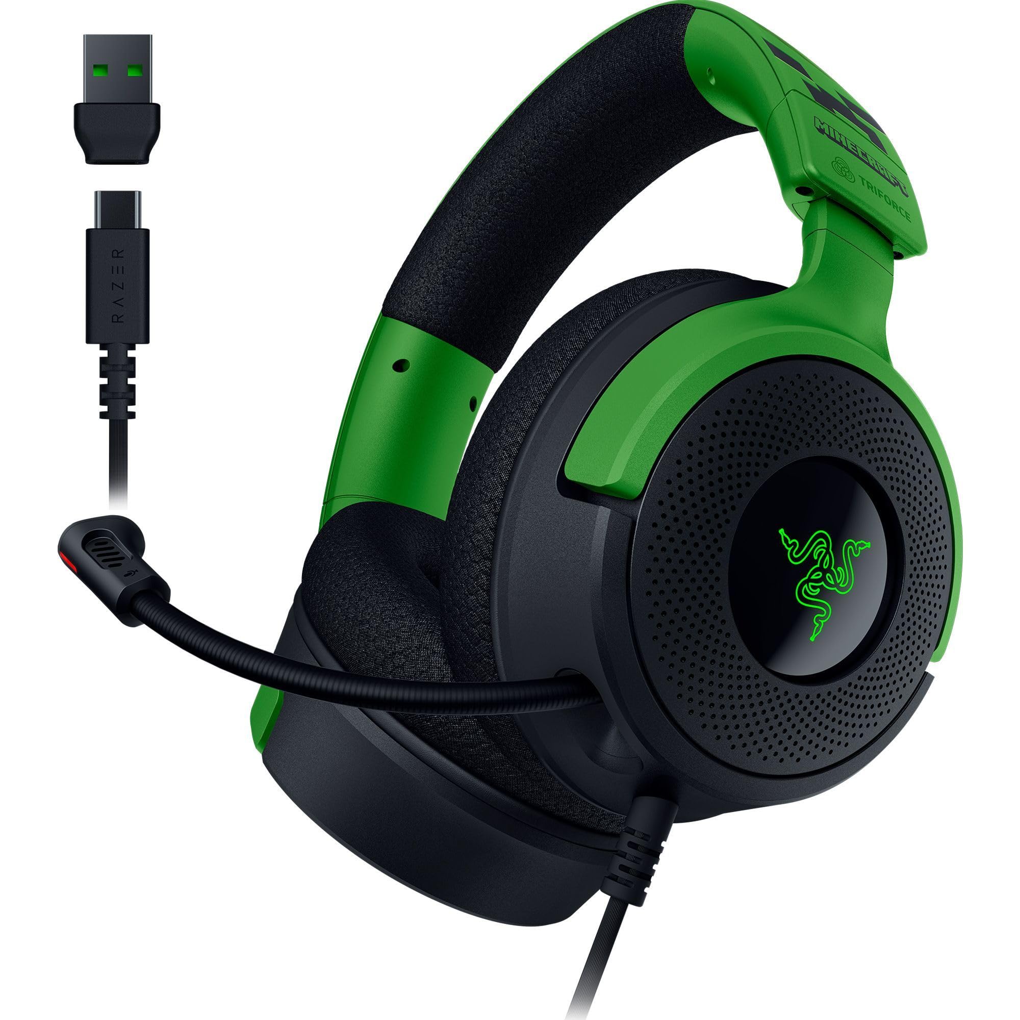 Kraken V4 X Minecraft Edition - Wired USB PC Gaming Headset