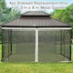 image 2 of Outsunny 352 x 207cm Universal Replacement Gazebo Mesh Netting Screen Walls