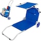 image 2 of Folding Lounger Camping Chair Aktive Blue 62 x 62 x 117 cm Folding cart Awning (2 Units) N/A