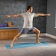 image 2 of TPE Yoga Mat with Strap (6mm Thick) - Blue