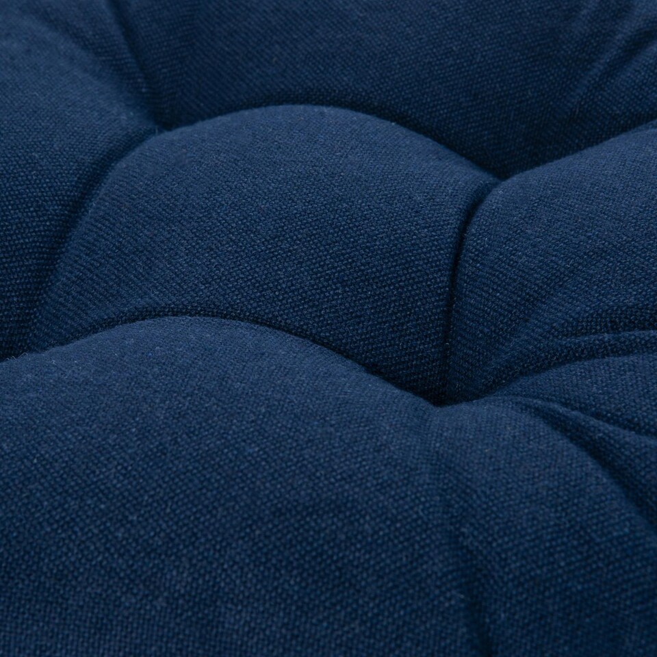 image 1 of Harbour Housewares Round Garden Chair Seat Cushion - Navy | Blue | Navy