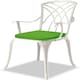 image 2 of Centurion Supports OSHOWA Luxurious Garden and Patio Table and 4 Large Chairs with Armrests Cast Aluminium Bistro Set - White with Green Cushions