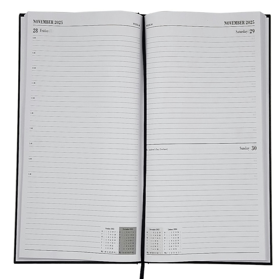 image 1 of 2025-2026 Academic A4 Navy Page Per Day Diary