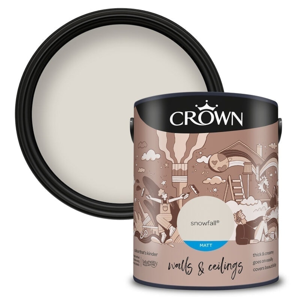 image 1 of Crown Matt Emulsion Snowfall 5L