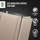 image 8 of HOMCOM 3 x 15L Triple Kitchen Bin Pedal Bin for Recycling and Waste, Gold Tone Gold | 45L