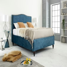 Venezia Marble Small Double Bed Frame - Peacock