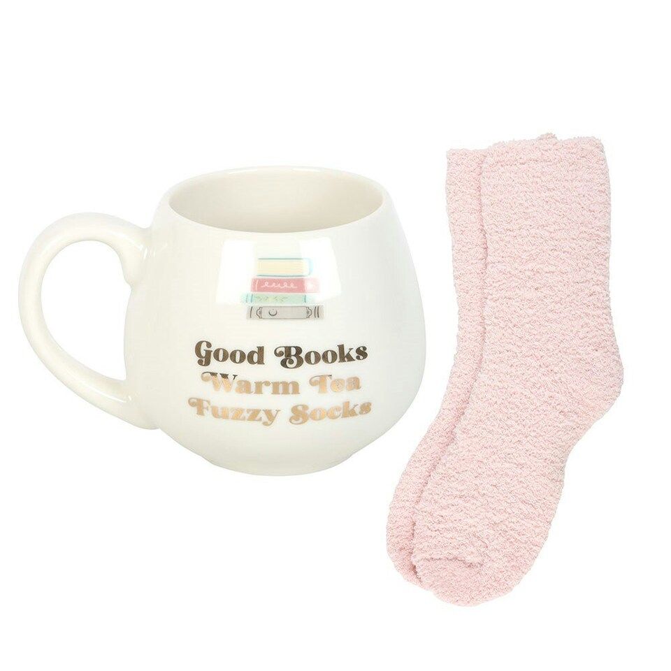 image 1 of Good Books Mug and Sock Set White