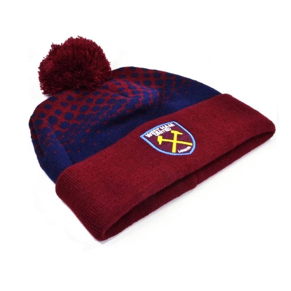 image 1 of West Ham fade Bobble Hat | Brown | 1