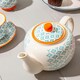 image 5 of Nicola Spring Hand-Printed Teapot - 820ml - Blue