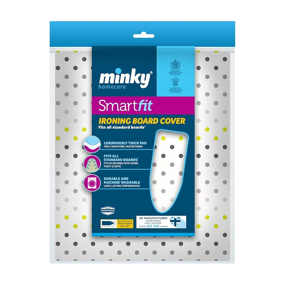 image 1 of Minky Cotton Ironing Board Cover 97 x 34cm | Multi | One Colour | 1