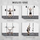 image 6 of HOMCOM Adjust Pair of Barbell Squat Racks Stand Weight Lifting Bench Press Gym