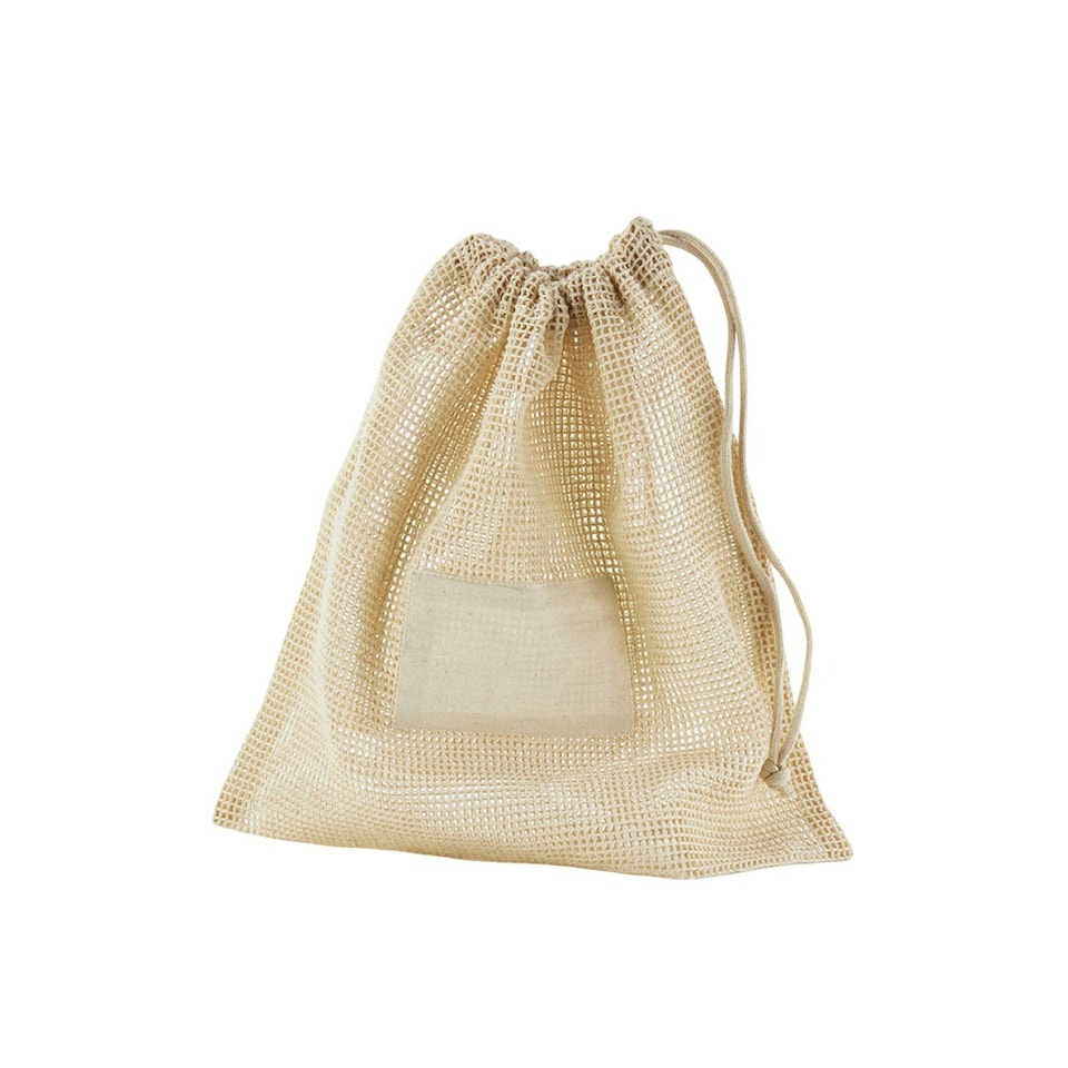 Westford Mill Organic Cotton Drawstring Bag - Natural - M (UTRW9843) 