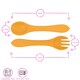 image 4 of Tiny Dining Silicone Suction Plate, Fork & Spoon Set - Silver Sage - Silicone Baby Feeding Set for Babies, Toddlers & Kids