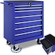 image 1 of Tool Chest - 7 drawers, 4 wheels, central locking Blue | Blue