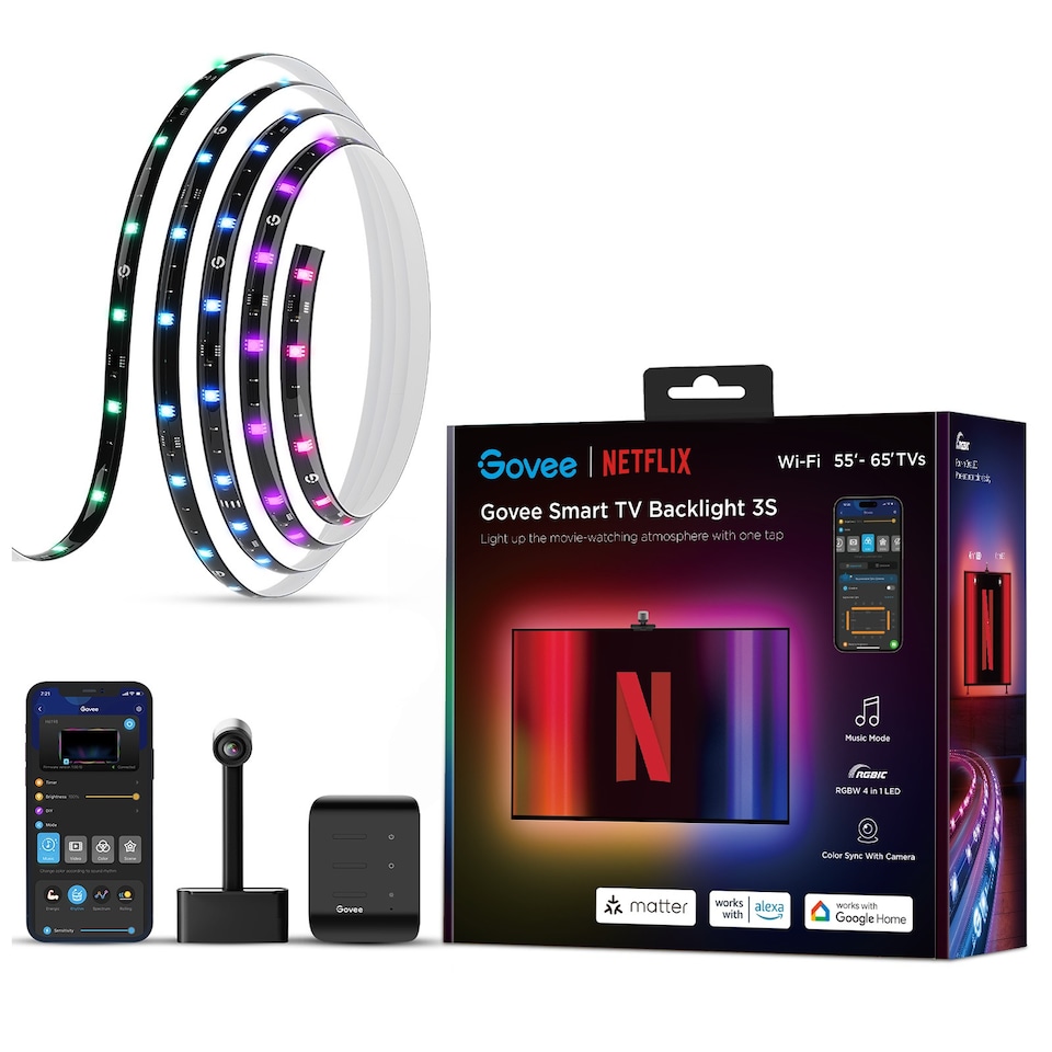 image 1 of Govee Envisual TV Backlight 3S NETFLIX CO-BRANDING (Suitable for 55-65 Inch TV's)