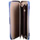image 3 of Lorenz Womens Faux Leather Attachable Strap RFID Purse Wallet Clutch | Blue | Royal Blue