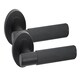 image 2 of Golden Grace 1 Set Knurled T-Bar Door Handles in Matt Black Finish with Latch and Ball Bearing Hinges | Black | 1 Set