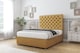 image 3 of Sloomy Mayfair Mustard Plush Divan Bed Base 2 Drawers Same Side With 26 Inch Strutted Headboard | Gold | Mustard | King | 1