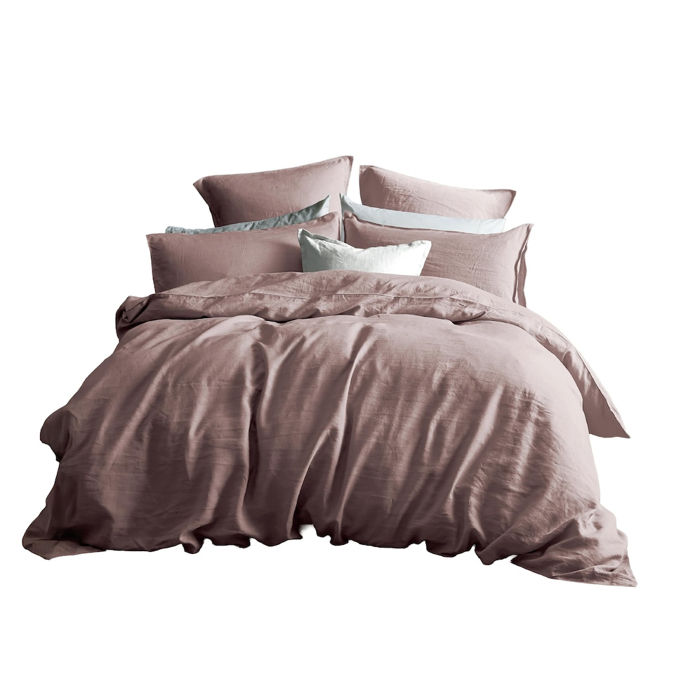 Encrypted Pink Bedding Bundle - Duvet Cover, Pillowcase Pair + Fitted sheet Mellow ...