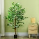 image 8 of HOMCOM Decorative Artificial Plants Ficus in Pot, Fake Plants for Home Indoor Decor, 150cm