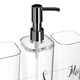 image 4 of Interiors By Premier 3 Pc Bathroom Accessories Set With Matching Tray, Clear Bathroom Decor Set, Soap Dish, Tumbler, & Dispenser