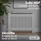 image 6 of Medium White Wooden Slatted Grill Radiator Cover MDF Cabinet