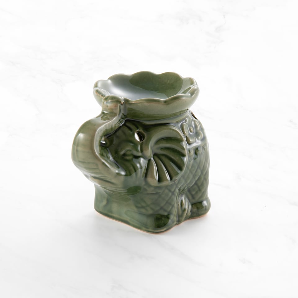 image 1 of Myga Oil and Wax Burner - Elephant | Green