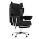 image 1 of Levede Office Desk Chair Big and Tall for Heavy People with Footrest PU | Black | Black | One Size
